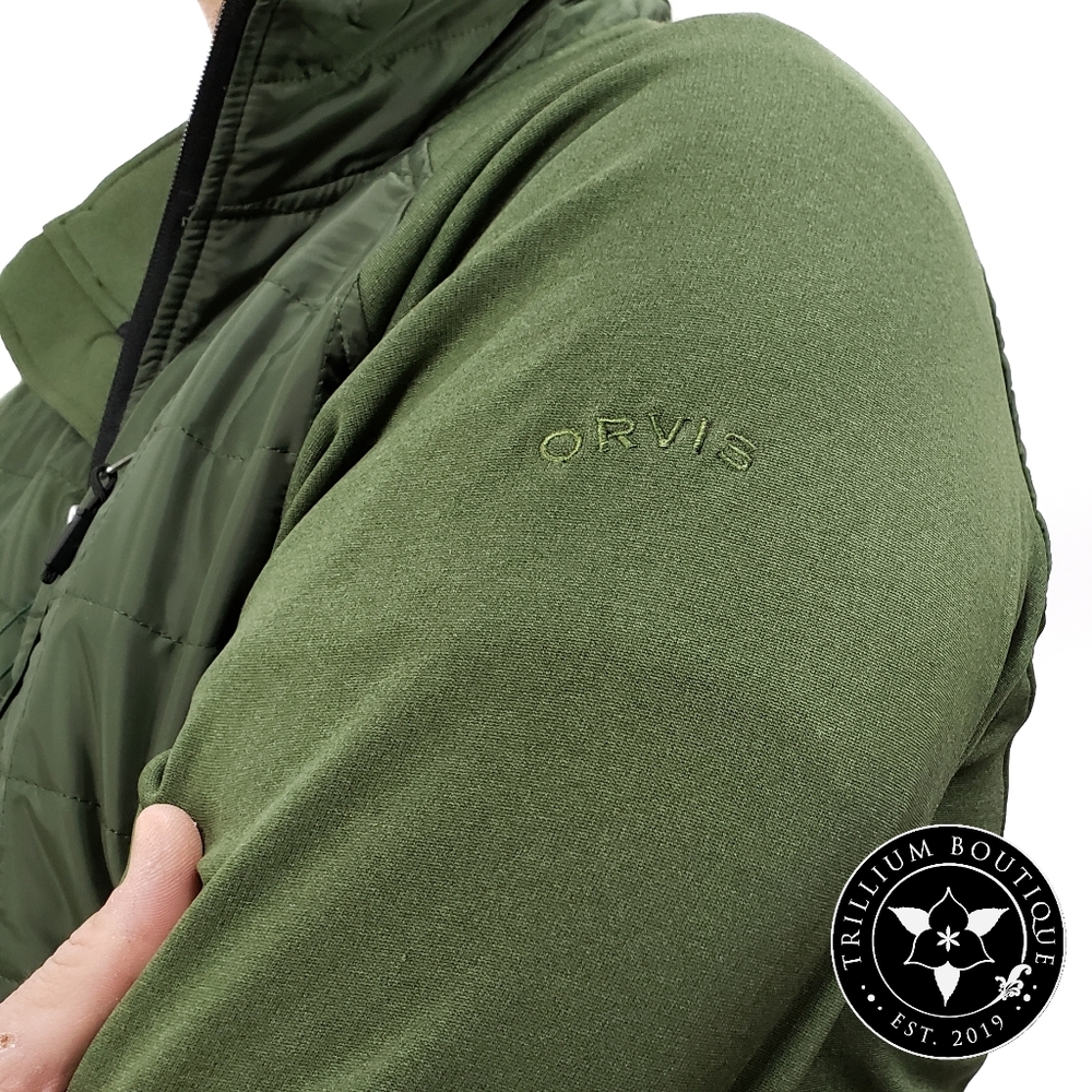 Orvis Men's Mixed Media Jacket Dark Sage L NWT - Picture 6 of 8
